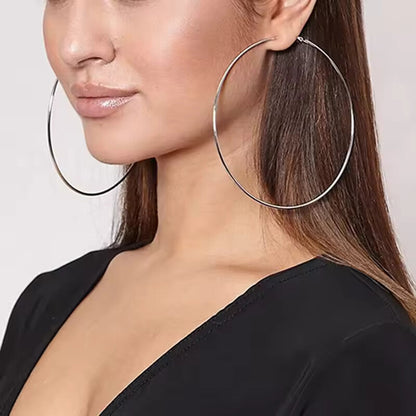 30-100mm Small Big Circle Hoop Earrings
