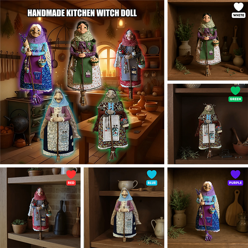 🧙‍♀️Limited Edition – Only 100 Handmade Kitchen Witch Dolls Left! 🧙